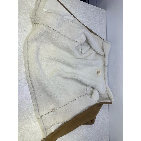 Faded Glory Women's Tan Sherpa Lined Full Zip Hoodie Size Large - Picture 11 of 12